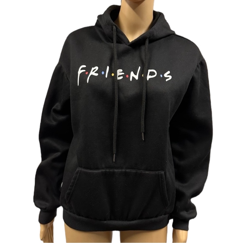 Friends Pullover Drawstring Hoodie Long Sleeve Kangaroo Pocket Sweatshirt Small